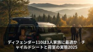 ディフェンダー110は3人家族に最適か｜チャイルドシートと荷室の実態2025