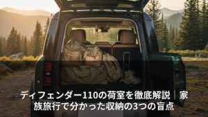 ディフェンダー110の荷室を徹底解説｜家族旅行で分かった収納の3つの盲点
