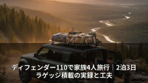 ディフェンダー110で家族4人旅行｜2泊3日ラゲッジ積載の実録と工夫